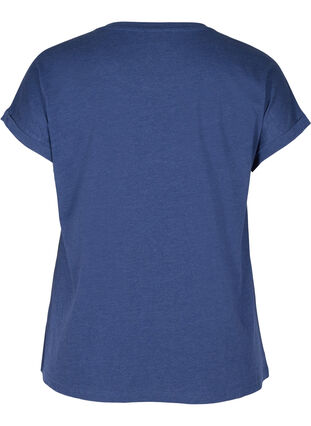 T-shirt en mélange coton, Twilight Blue Mel., Packshot image number 1