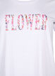 T-shirt en coton avec imprimé texte, B. White w. Flower, Packshot image number 2