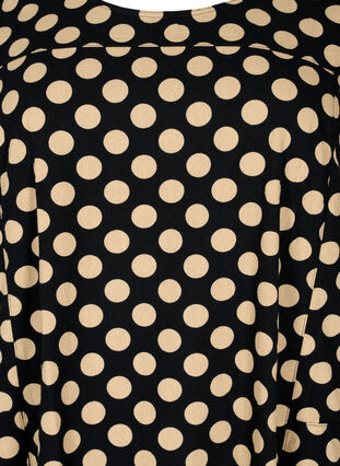 Robe en coton imprimé à manches courtes, Dot AOP, Packshot image number 2