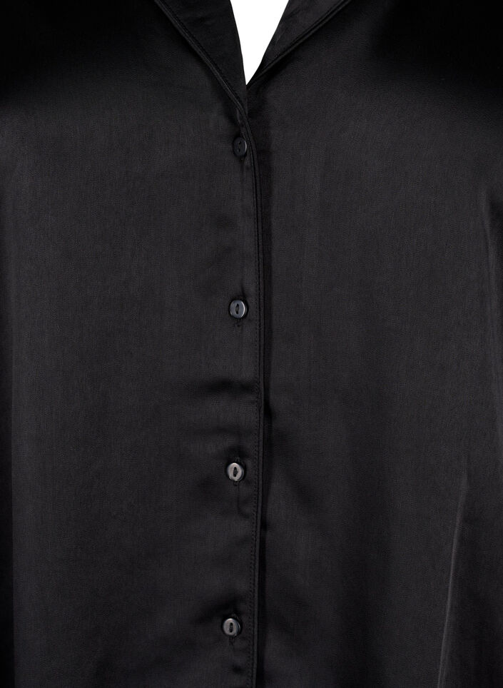 Satijnen nachthemd, Black, Packshot image number 2