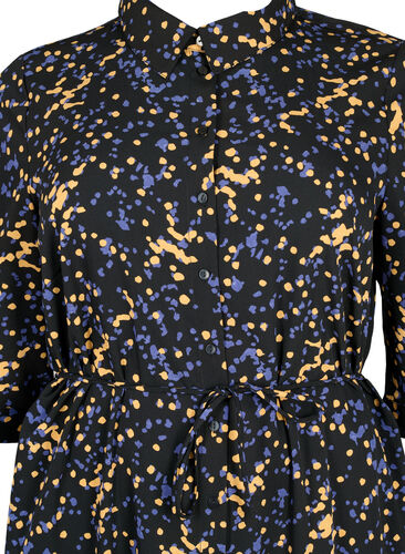 FLASH - Robe chemise à imprimé, Black Splash AOP, Packshot image number 2