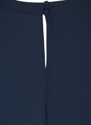 Chiffon blouse met 3/4 mouwen, Navy Blazer, Packshot image number 2