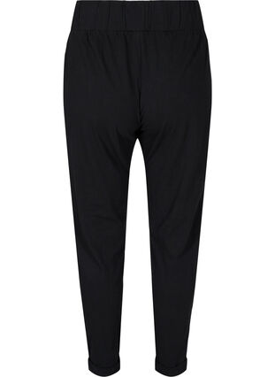 Pantalon en coton à revers, Black, Packshot image number 1
