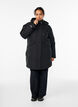 Parka d&eacute;perlante &agrave; capuche et d&eacute;tails fonctionnels, Noir, Model image number 1