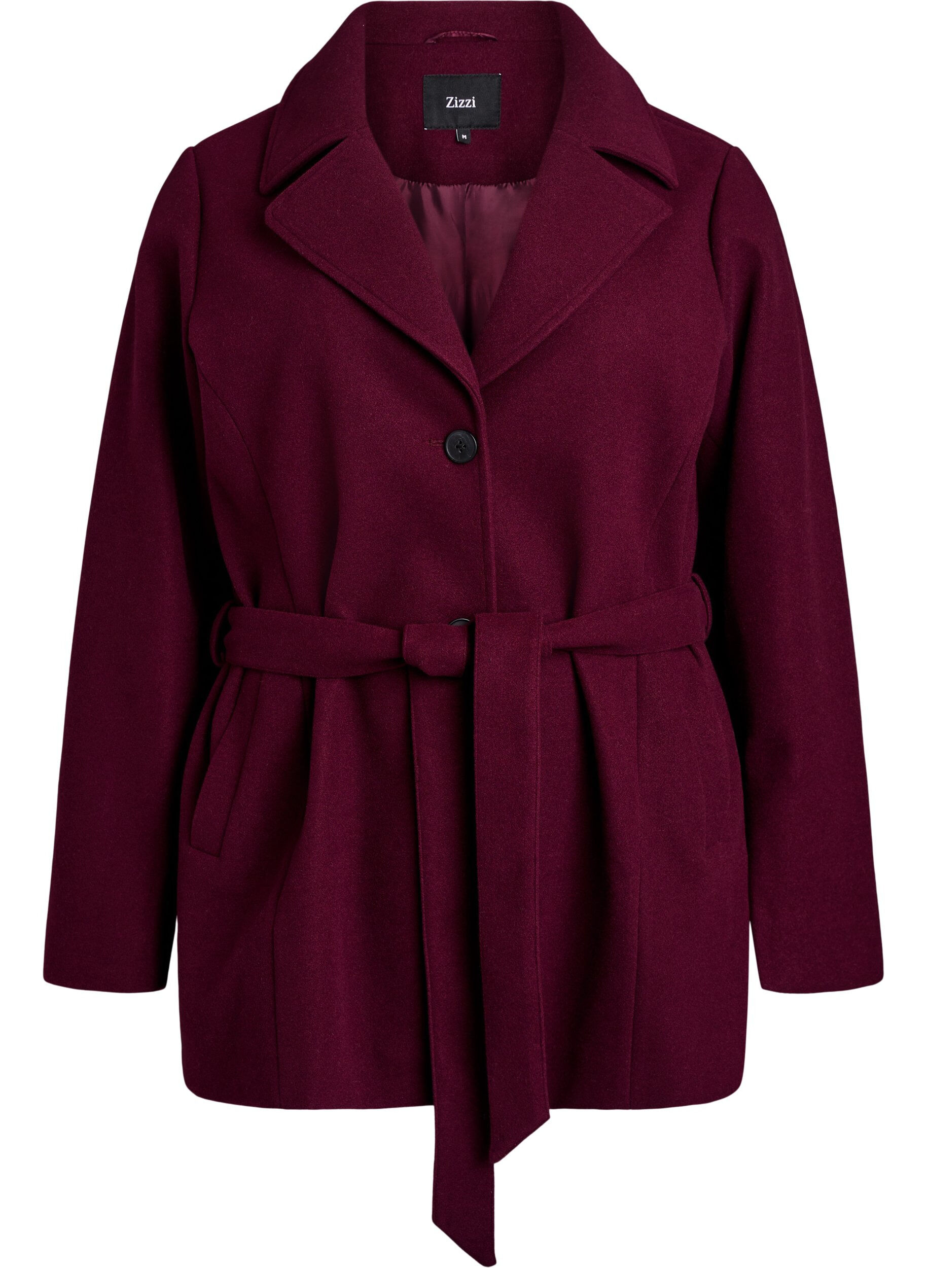 Korte jas met een riem