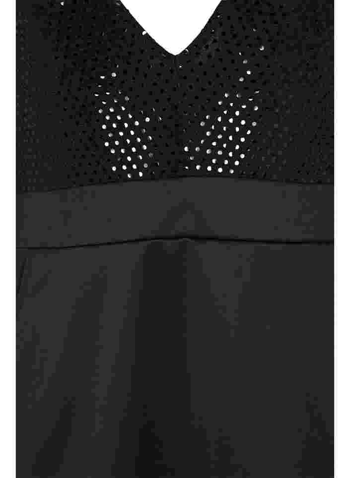Nauwsluitende jurk met glitterstructuur, Black, Packshot image number 2
