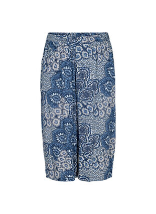 Pantalon-culotte ample en viscose, Asian Blue Print , Packshot image number 0
