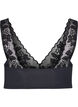 Soutien-gorge souple avec bretelles en dentelle, Black, Packshot image number 1