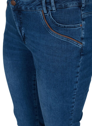 Extra slim fit Sanna jeans met normale taille, Blue denim, Packshot image number 2