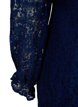 Robe en dentelle à manches longues, Navy Blazer, Packshot image number 3