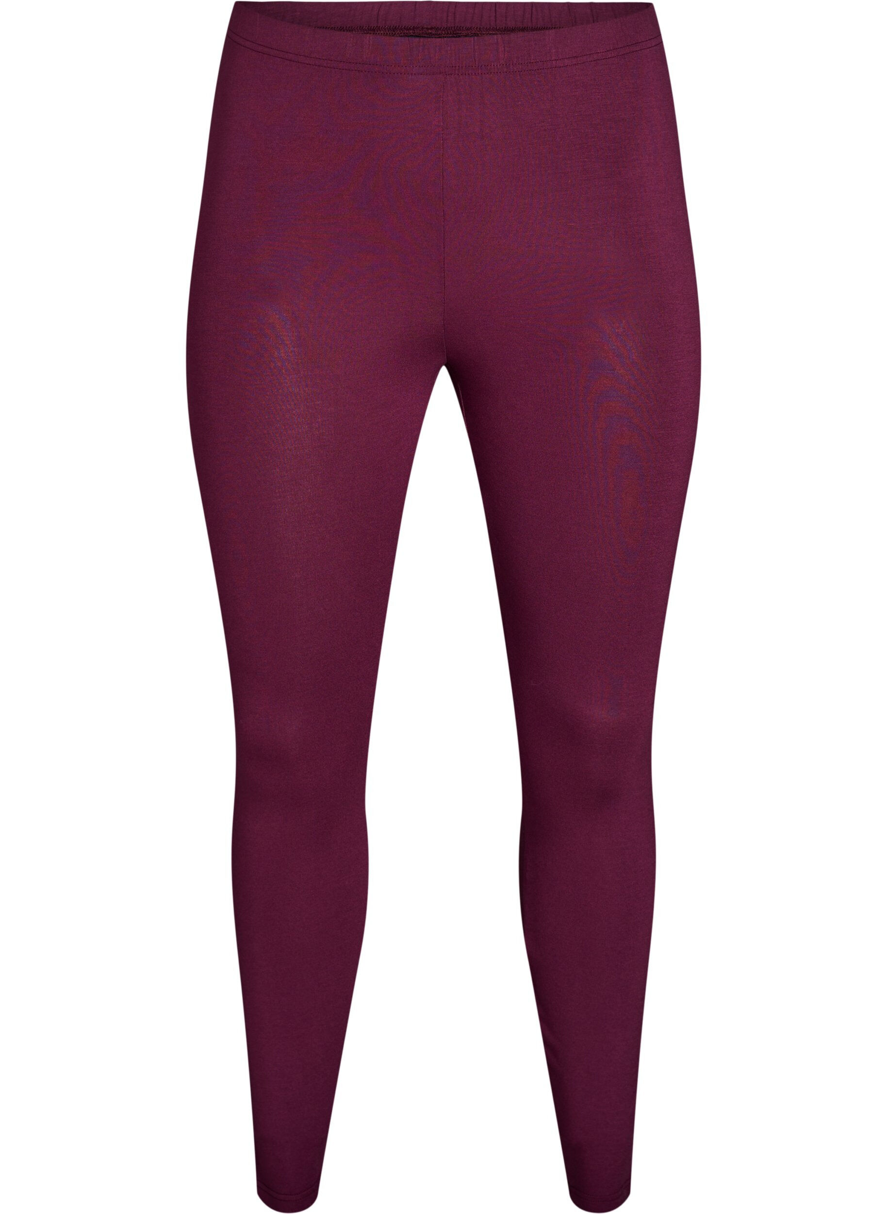 Zizzi Leggings basiques en viscose, Bordeaux fonc&eacute;, Packshot image number 0