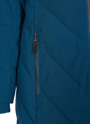 Veste d'hiver avec capuche amovible et grand col en fausse fourrure, Reflecting Pond, Packshot image number 3