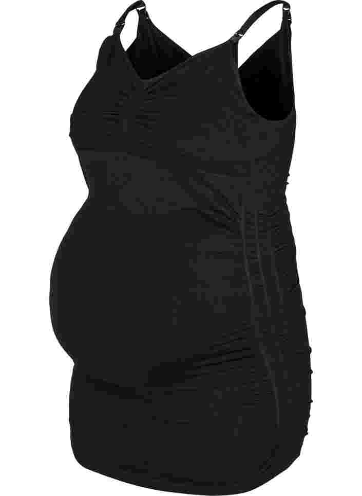 Haut de grossesse sans couture avec fonction allaitement, Black, Packshot image number 0