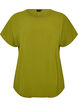 Blouse with short sleeves and a round neckline, Vert, Packshot image number 0
