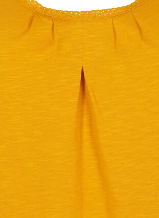 Top avec bords en dentelle, Golden Yellow, Packshot image number 2