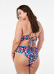 Bloemen brazilian bikini broekje, Rood, Model image number 1