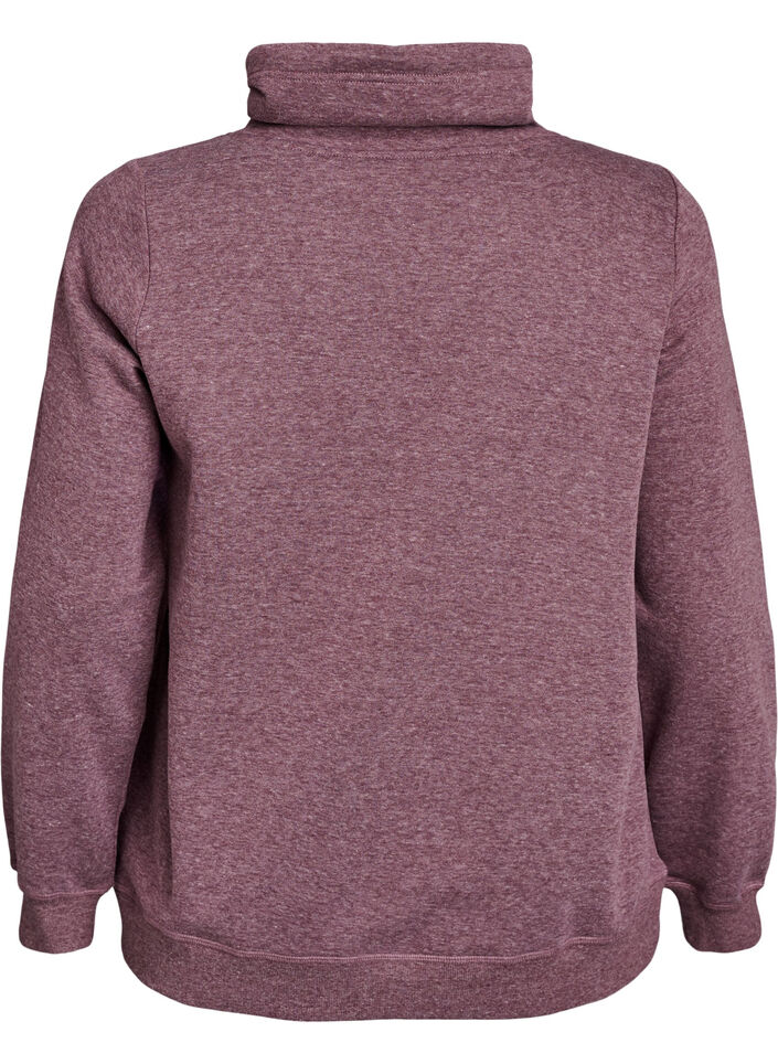 Sweat &agrave; col montant et poches, Bordeaux, Packshot image number 1