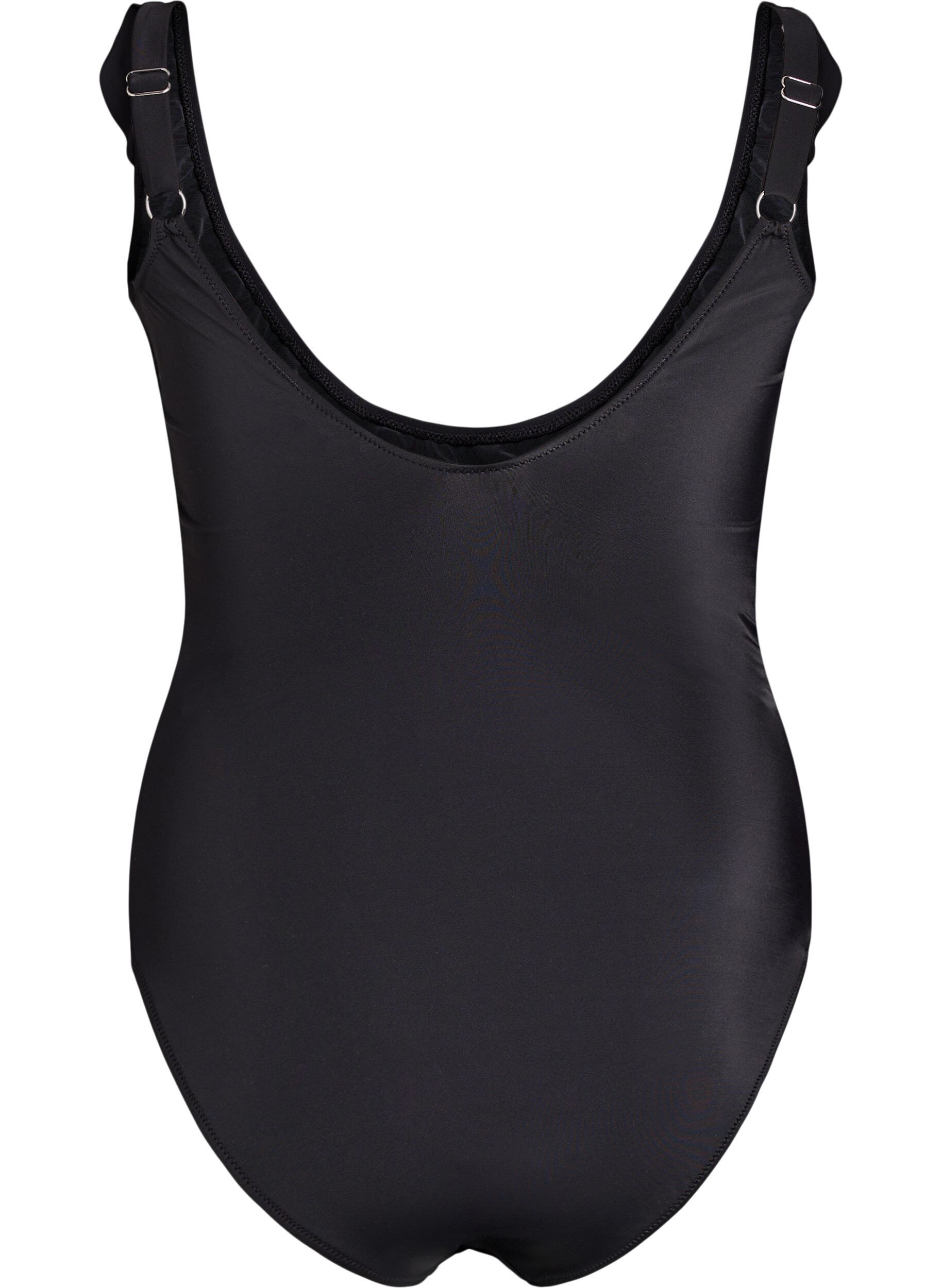 ZizziBadpak met ruches en uitneembare inzetstukken, Zwart, Packshot image number 1