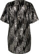 Robe courte en sequins avec des manches ballon, Noir, Packshot image number 1