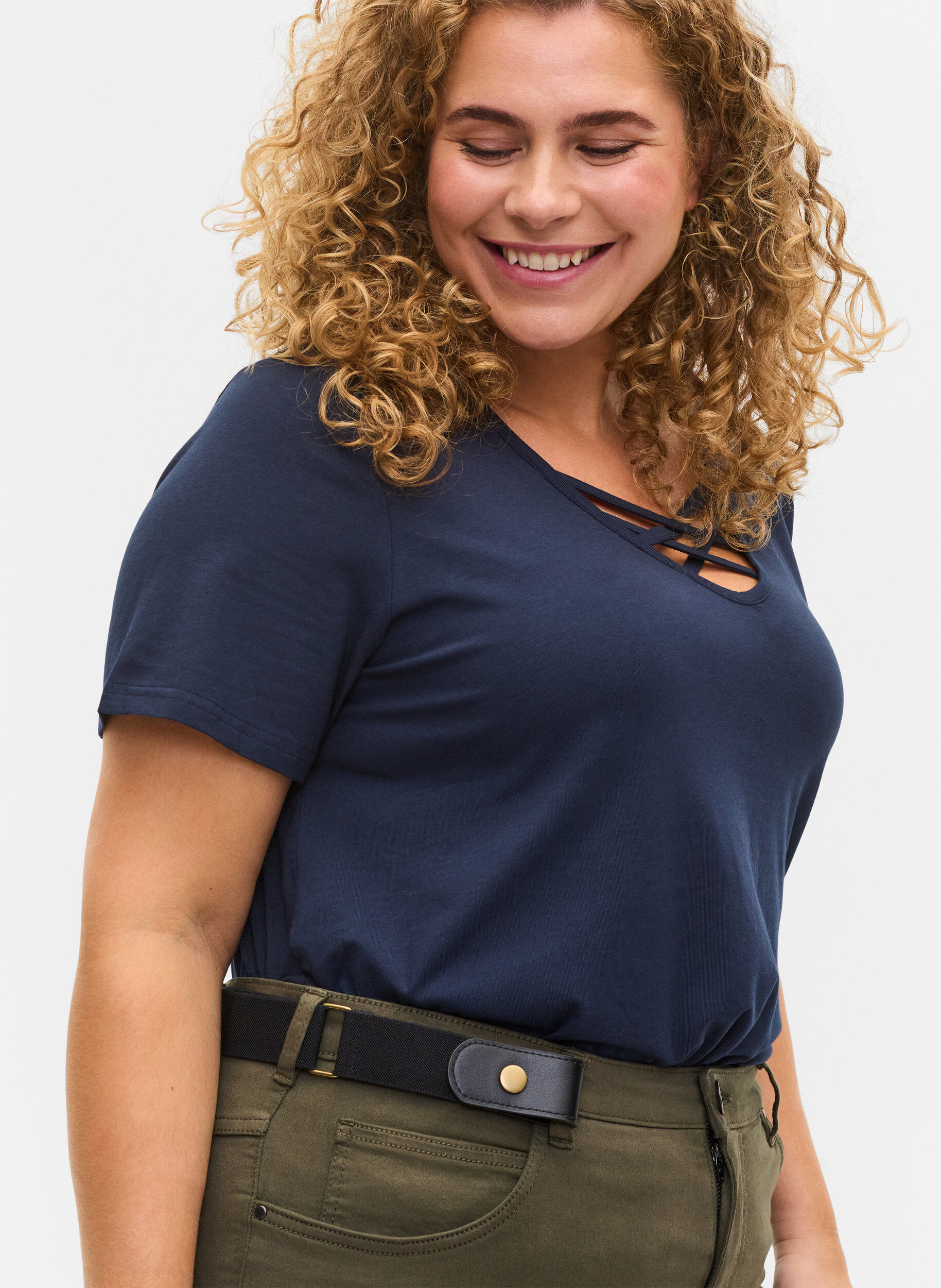 Ceinture &eacute;lastique, Noir, Model