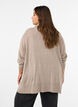 Pull &agrave; col roul&eacute; &agrave; coupe ample, Beige, Model image number 2