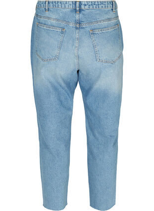 Cropped mom fit Mille jeans met losse pasvorm, Light blue denim, Packshot image number 1