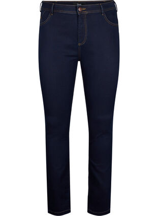 Extra slim fit Amy jeans met hoge taille, Blue denim, Packshot image number 0