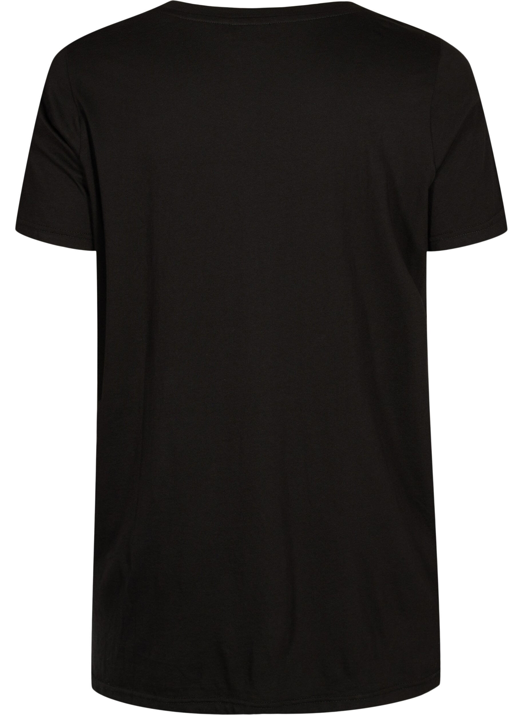 ZizziOversized t-shirt met print, Black W. Love, Packshot image number 1