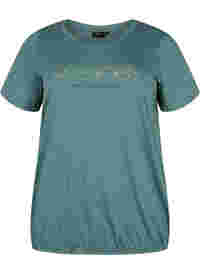 T-shirt en coton à manches courtes avec bord élastique