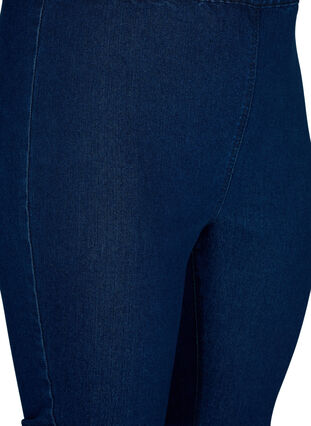 FLASH - denim capri broek met hoge taille en slanke pasvorm, Blue denim, Packshot image number 2