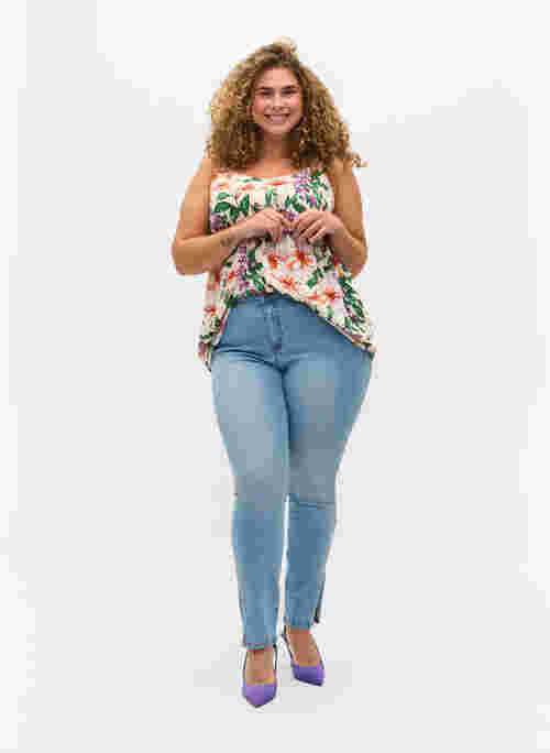 Amy jeans met hoge taille en split