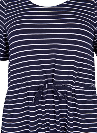 Robe midi en coton à manches courtes, Night Sky Stripe, Packshot image number 2