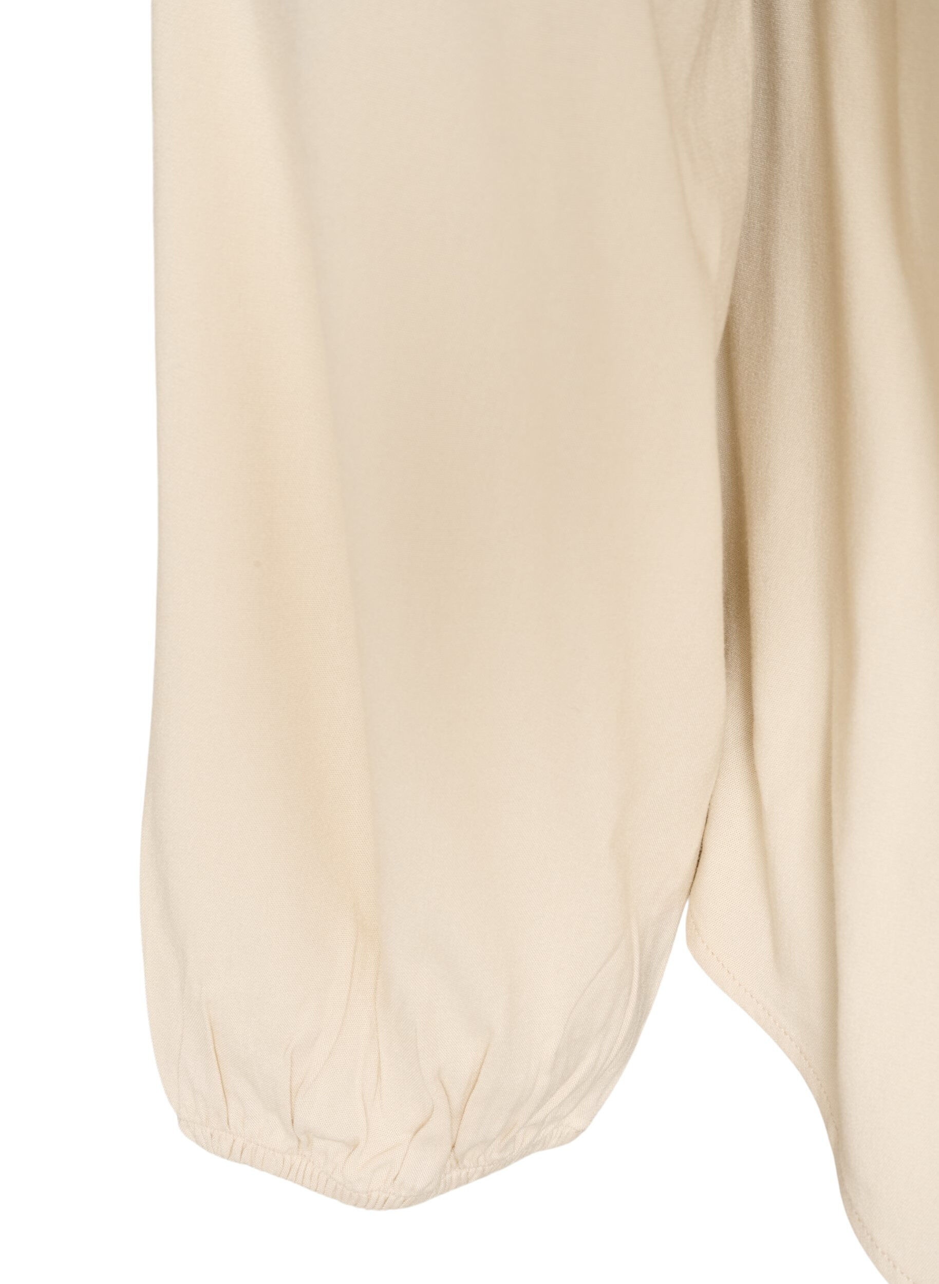 ZizziBlouse en viscose avec col en V et ourlet arrondi, Beige, Packshot image number 3