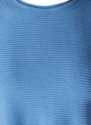 Blouse tricotée à encolure ronde, Ultramarine, Packshot image number 2