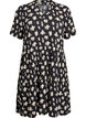 Robe &agrave; motifs avec empi&egrave;cements, Noir, Packshot image number 0