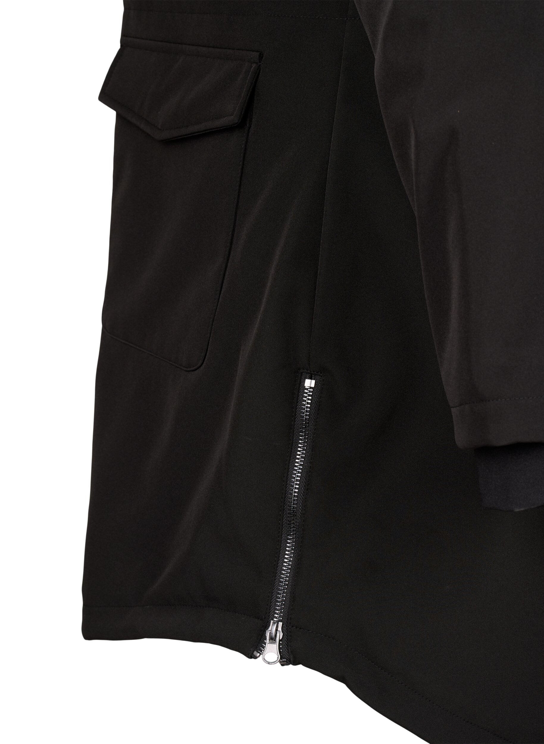 ZizziVeste softshell r&eacute;sistante &agrave; l'eau avec doublure matelass&eacute;e, Noir, Packshot image number 4