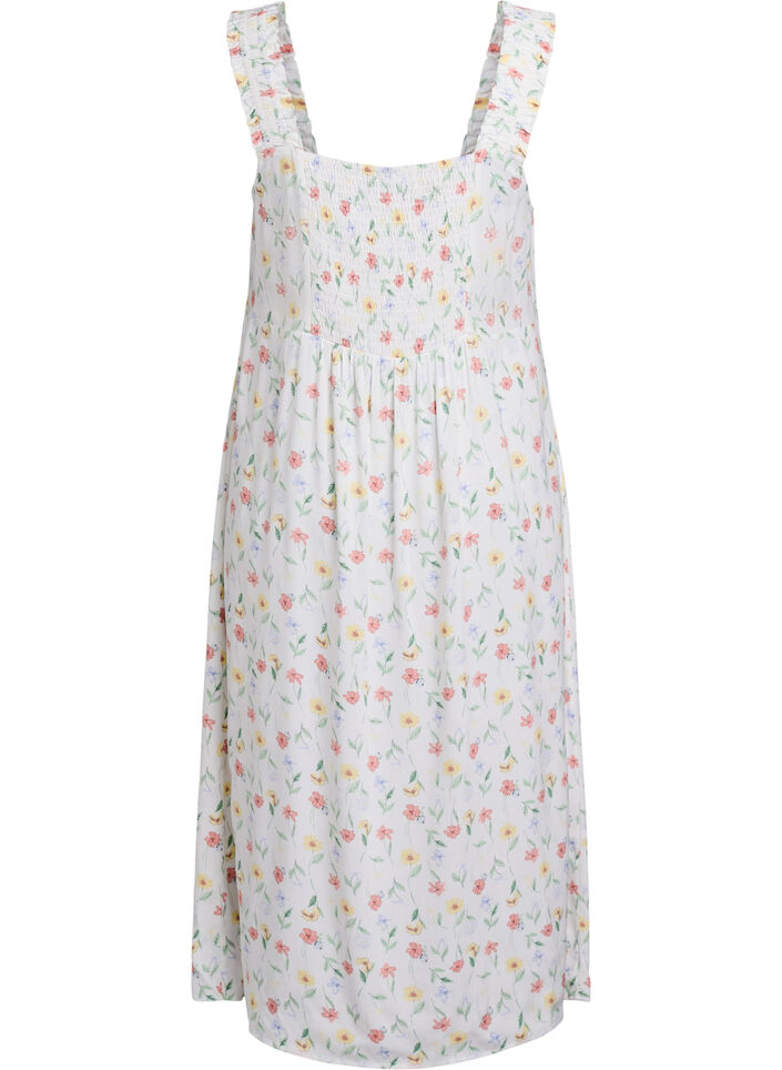 Robe d'&eacute;t&eacute; avec bretelles larges, Blanc, Packshot image number 1