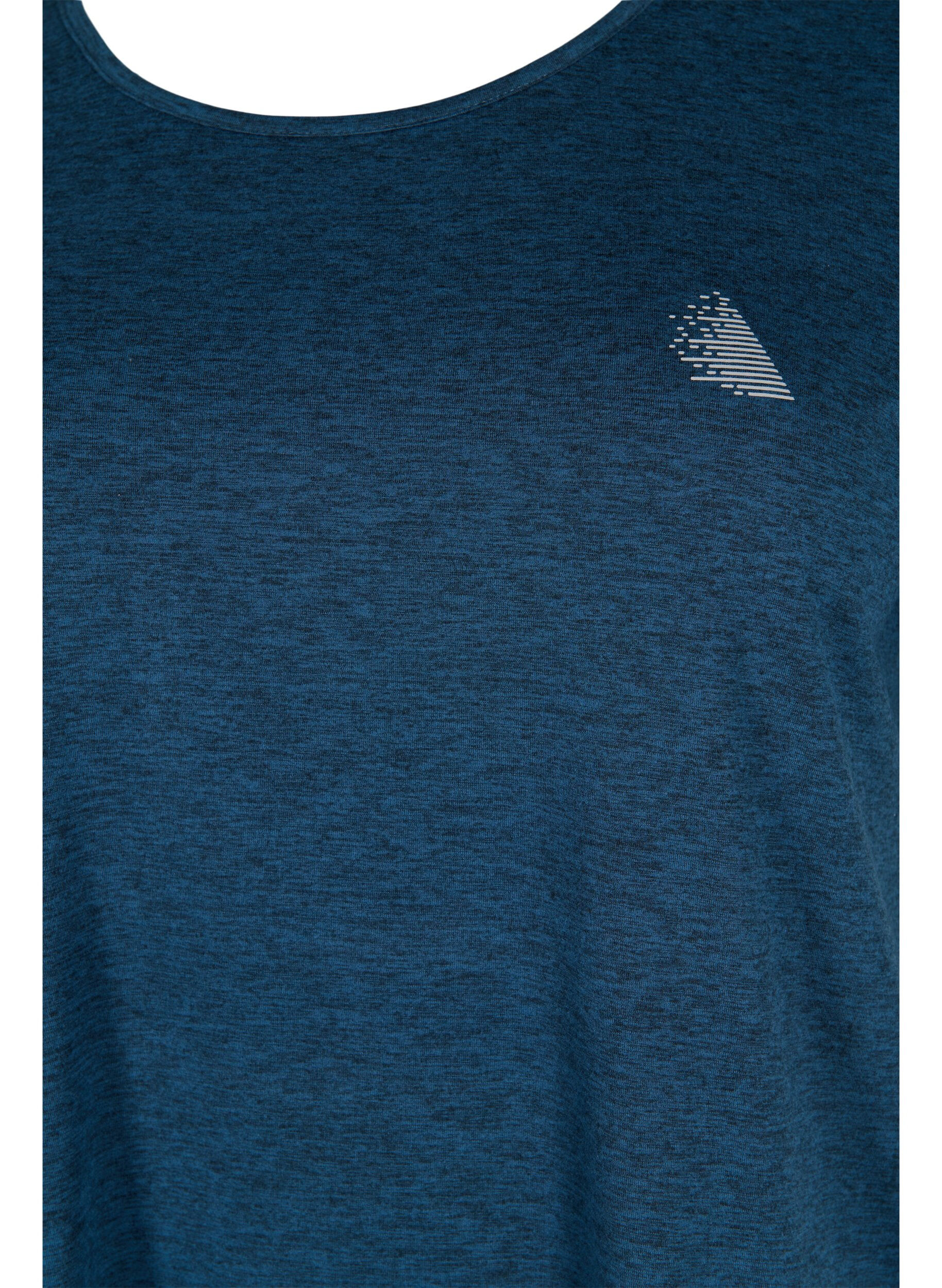 ZizziGem&ecirc;leerd sport t-shirt met ronde hals, Night Sky Mel., Packshot image number 2