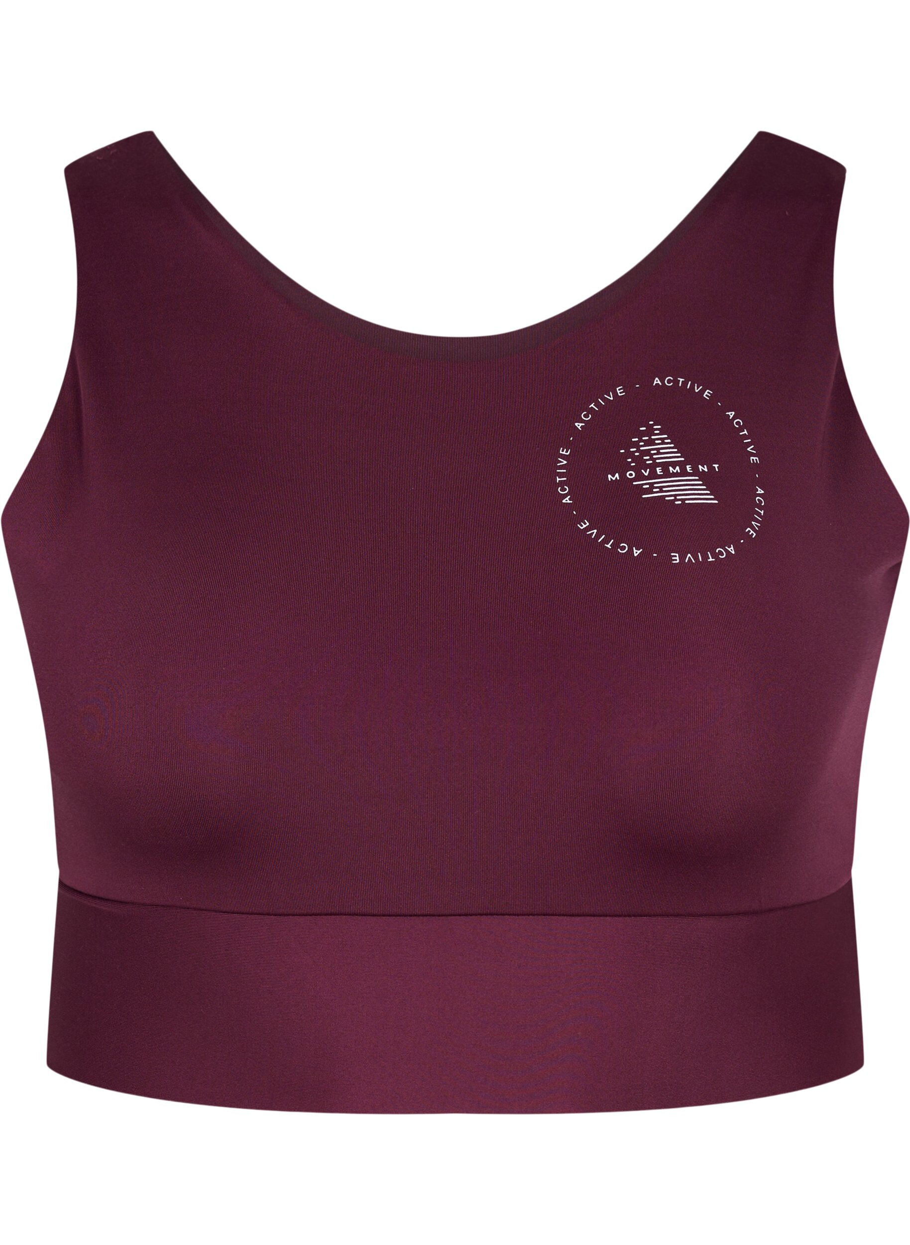 Zizzi CORE, MID SUPPORT SPORTS BRA - Brassi&egrave;re de sport, Fig, Packshot image number 0