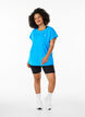 T-shirt de sport couleur unie, Bleu, Model image number 1