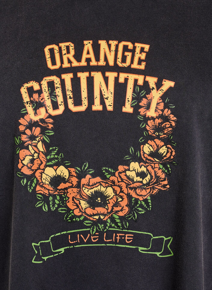 T-shirt in biologisch katoen met een coole print, Grijs, Packshot image number 2