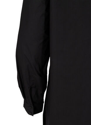 Tunique en coton à grand col, Black, Packshot image number 3