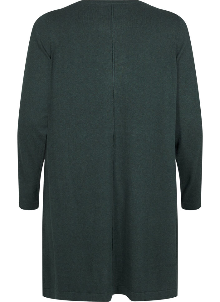 Robes tricot&eacute;es en m&eacute;lange coton-viscose, Vert, Packshot image number 1