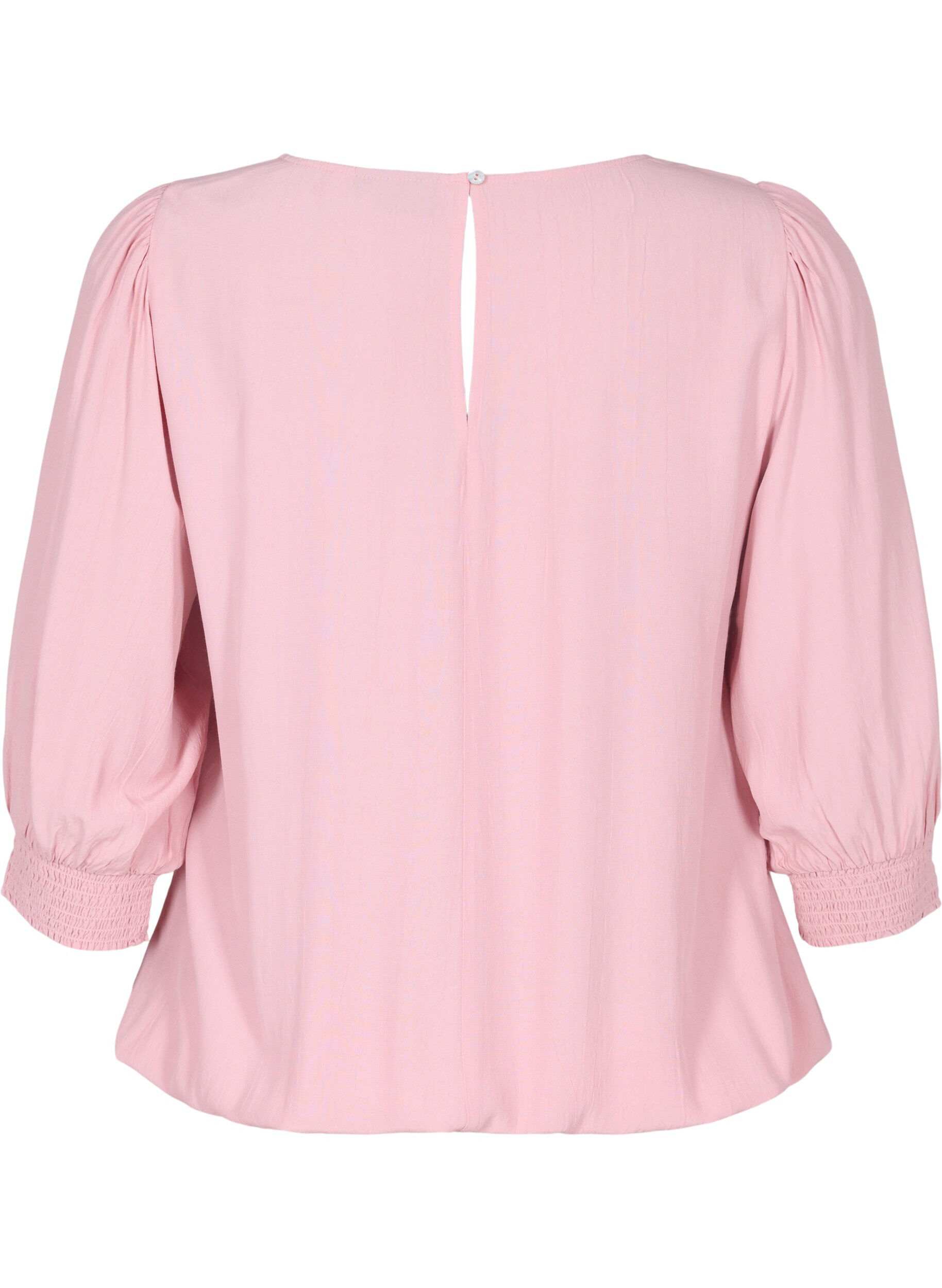 ZizziEffen viscose blouse met balloneffect, Zephyr, Packshot image number 1