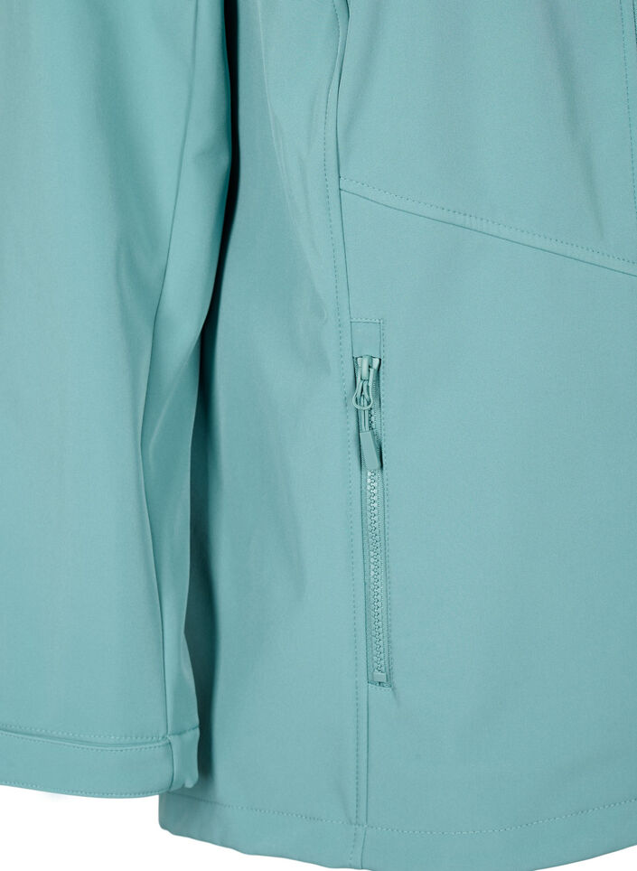 Korte softshell jas met zakken, Arctic, Packshot image number 3