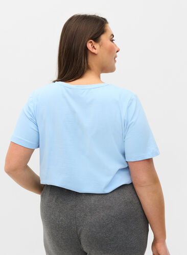 T-shirt basique, Chambray Blue, Model image number 1