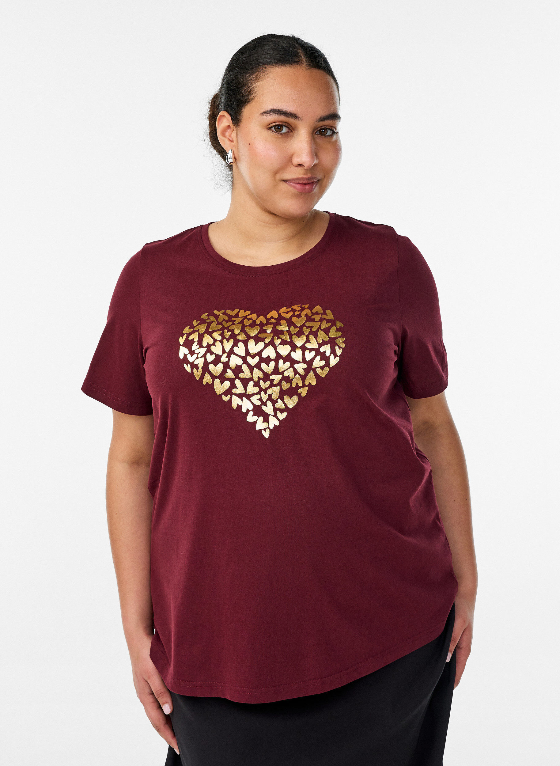 ZizziT-shirt met motief, Rood, Model image number 0