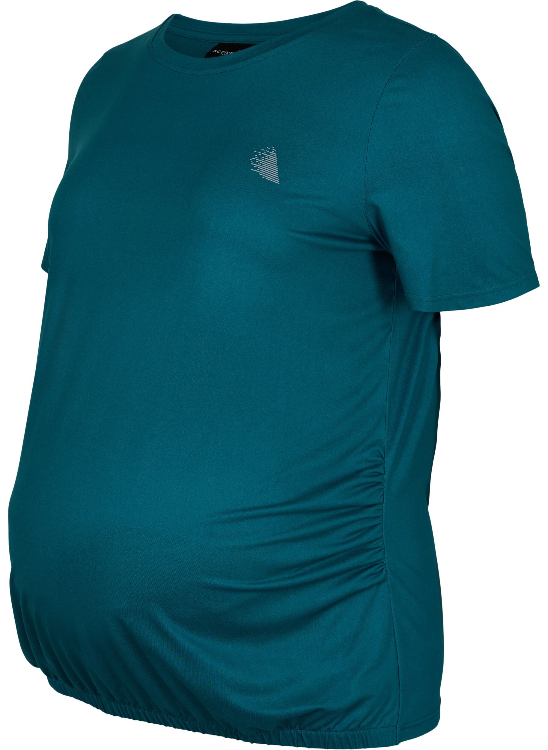 ZizziZwangerschap sport t-shirt, Deep Teal, Packshot image number 0