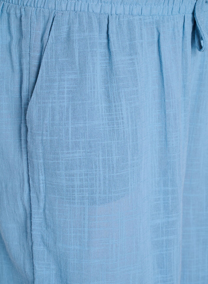 FLASH - Broek met rechte pijpen en een hoge taille, Blauw, Packshot image number 2