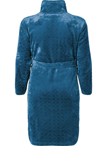 Robe de chambre à motifs avec fermeture éclair et poches, Blue Coral, Packshot image number 1